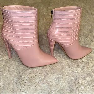 Wide Width New Stiletto Booties | Womens Size:10 | Color: Blush